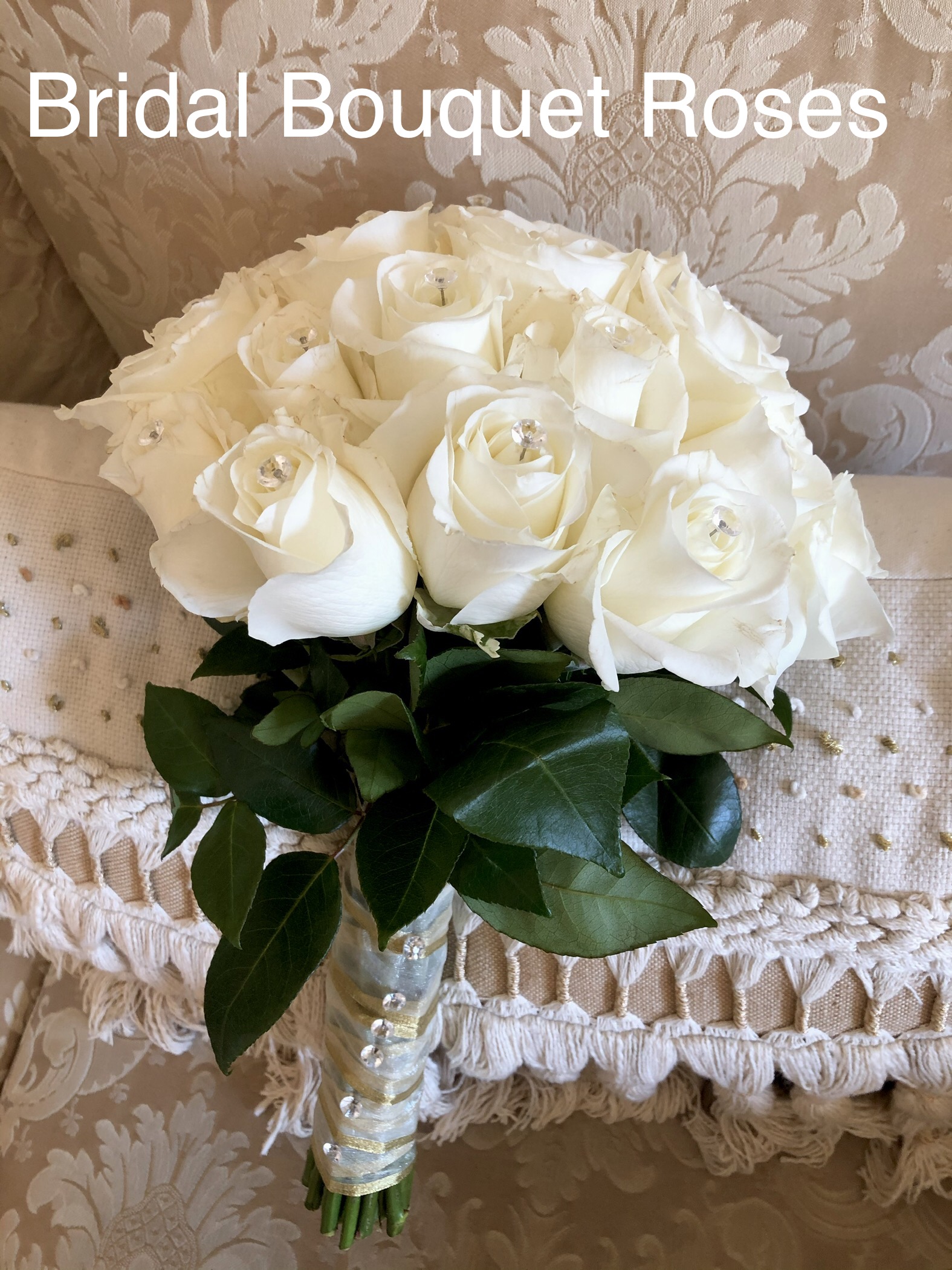 $105 Standard Bridal Bouquet Roses                                                                              