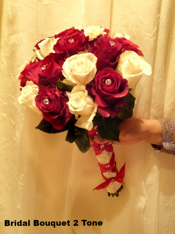 $125  Bridal Bouquet 2 tone Roses                                                                           