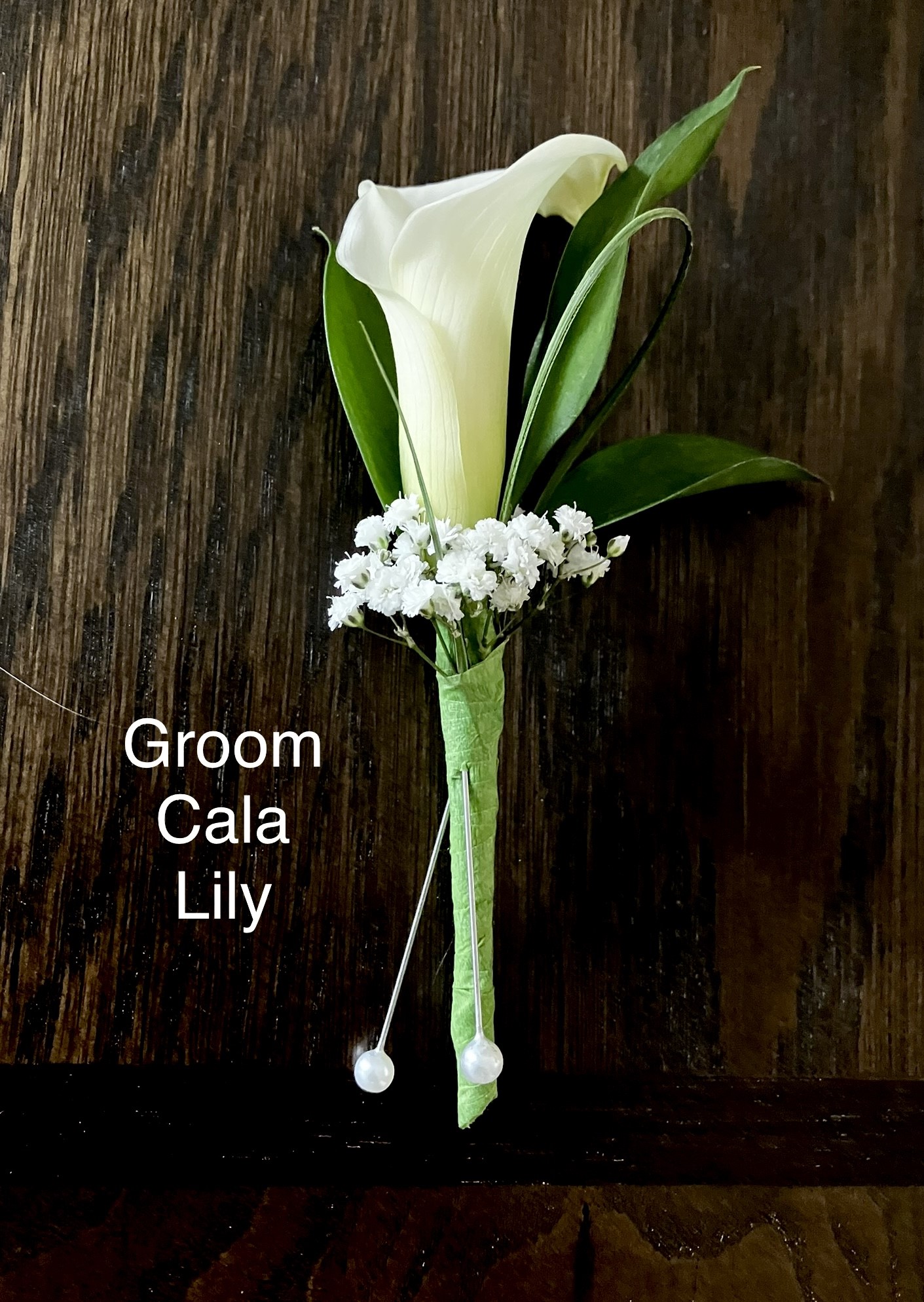 $35 Groom Cala Lily Boutonniere   