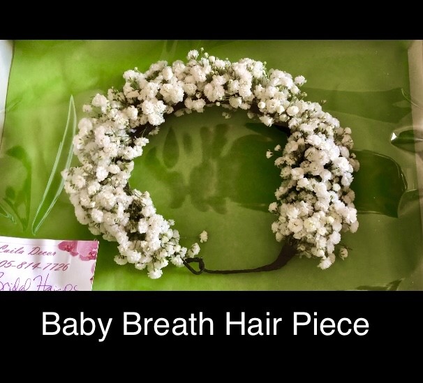 $55  Bridal Hair pc Babies breath only                     
