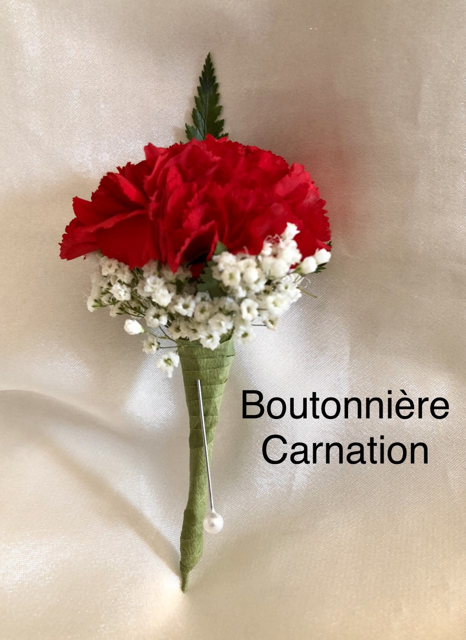 Carnation Boutonniere $7                              