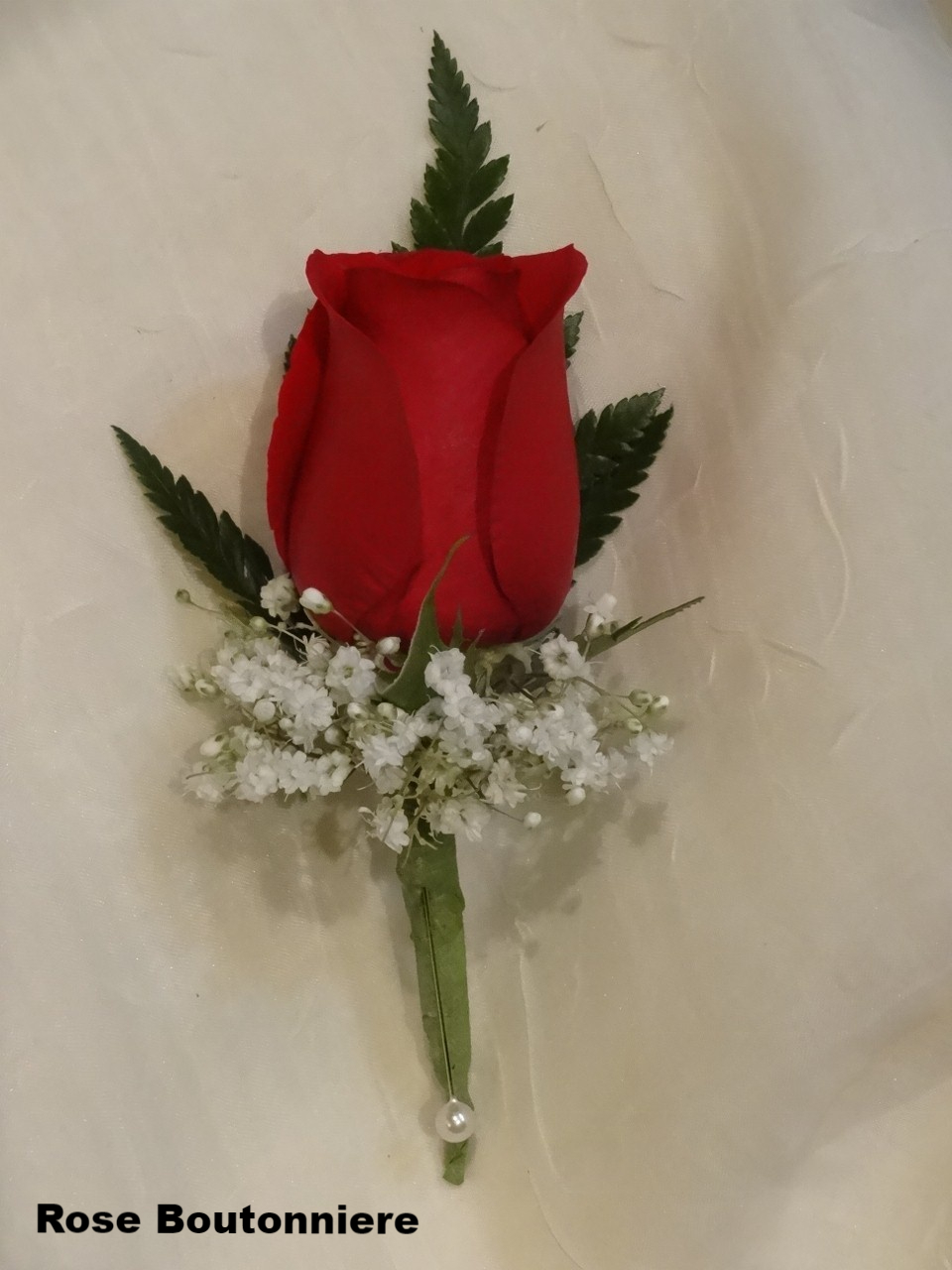 Red Rose Boutonniere $8                          