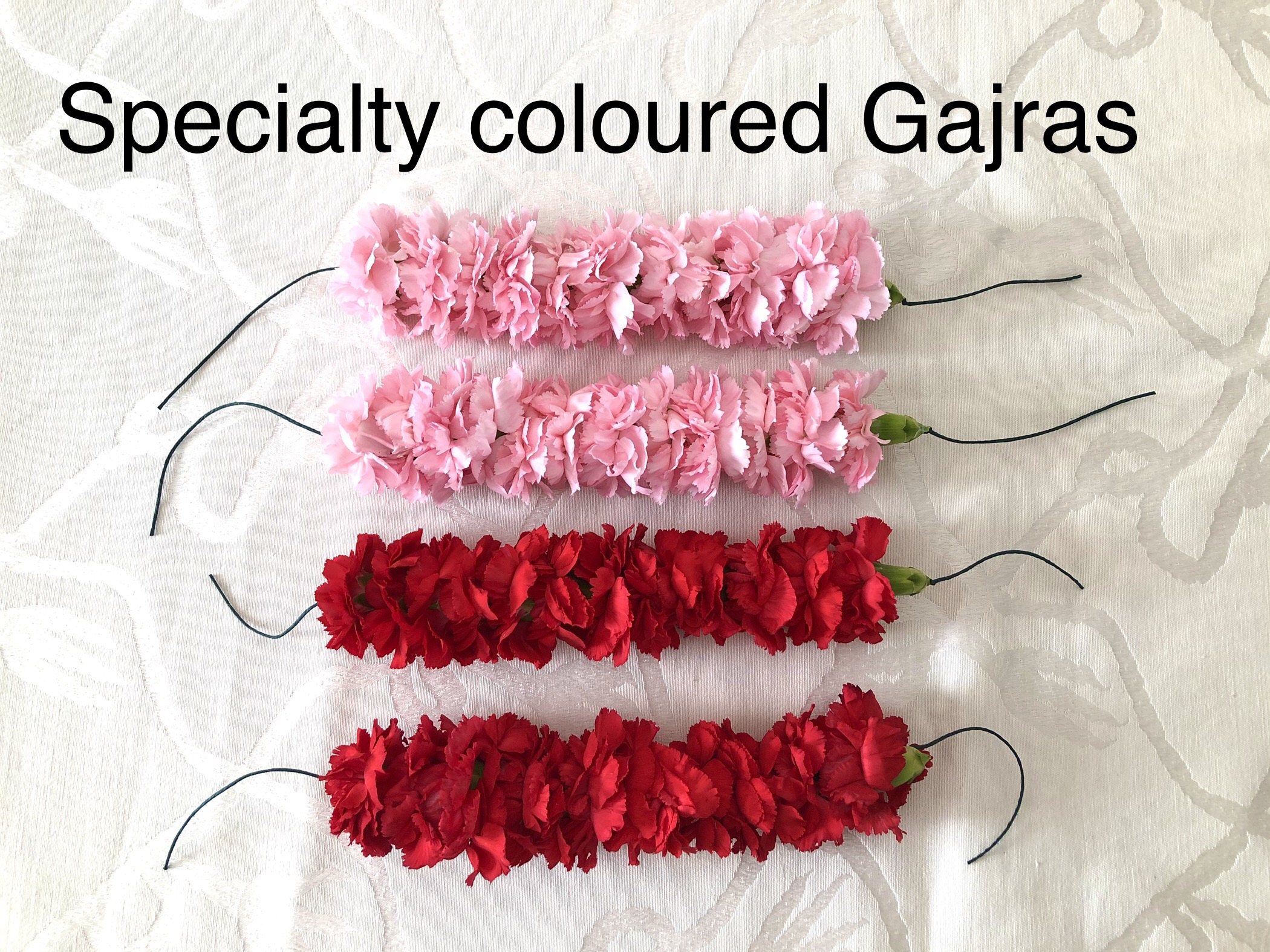 Specialty Colored Gajras $9     