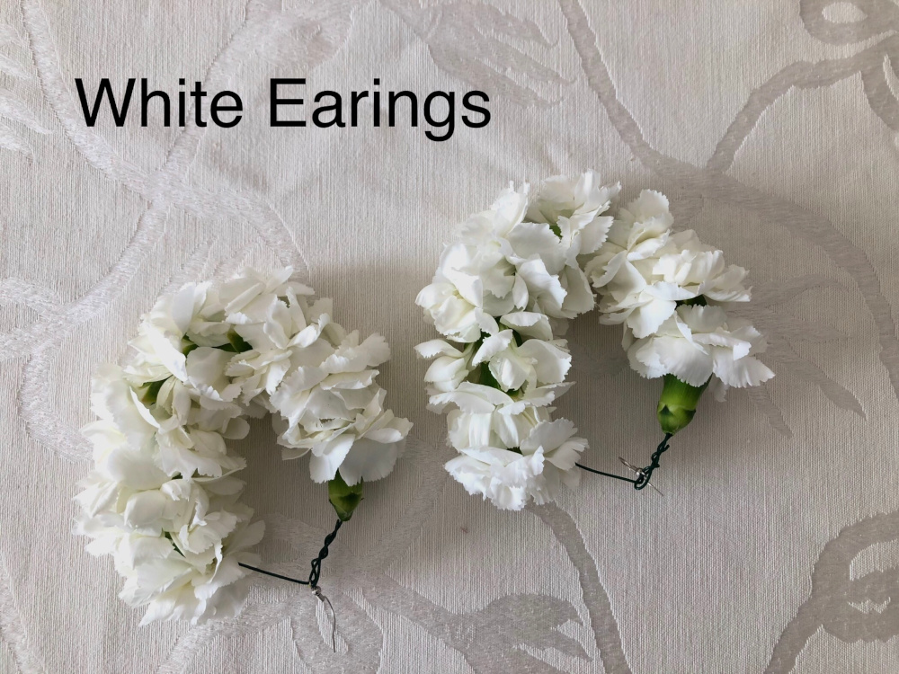 White Earings $20 ( pair  )                                                      